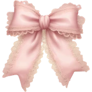 vintage rococo light pink bow with lace and frills sticker