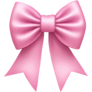 light pink bow on light pink bow sticker
