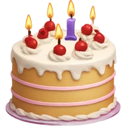 Cake birthday sticker