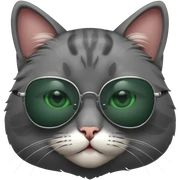 Cat with sunglasses sticker