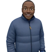 happy boy in snowy landscape sticker