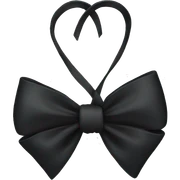 Black bow sticker