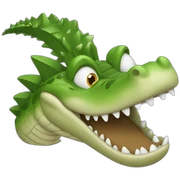 barfing crocodile sticker