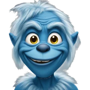 Blue grinch sticker