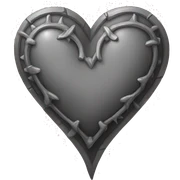 Gothic heart with greyscale colors sticker