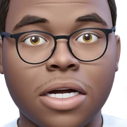 portrait of a boy with glasses sticker