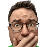 shy boy with glasses portrait sticker