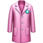 Pink medical coat with glitter sticker