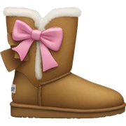 Uggs with a bow sticker