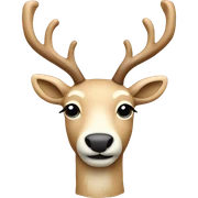 Beige reindeer sticker