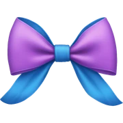 Big blue bow sticker