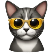 Cat with sunglasses sticker