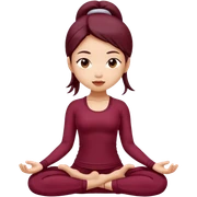 asian yoga girl light Burgundy clothes  sticker