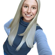 smiling blonde girl portrait sticker