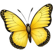Yellow butterfly  sticker