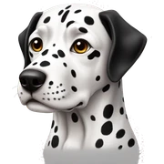 White black dalmata sticker