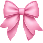 Baby pink bow sticker