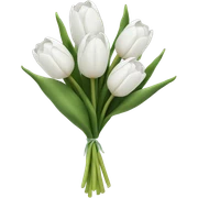 white tulip bouquet  sticker