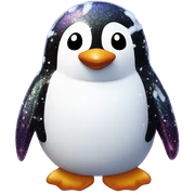 Lisa frank glitter penguin with snow flake sticker