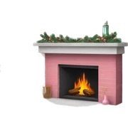 Winter Pink FirePlace sticker