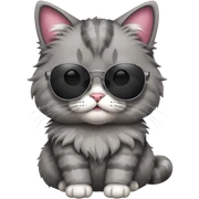 Cat with sunglasses sticker