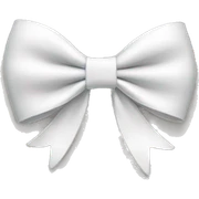 White bow  sticker