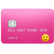 pink credit card sticker