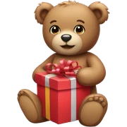 Teddy bear holding presents  sticker