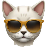 Cat with sunglasses sticker