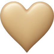 Beige heart sticker