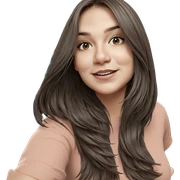 smiling girl with brown hair sticker