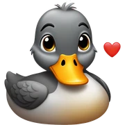 duck with heart eyes sticker