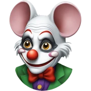 Rat mouse joker clown sticker