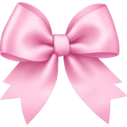 light pink ribbon bow sticker