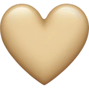 Beige heart sticker