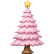 light pink christmas tree sticker