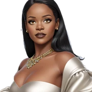 realistic dark-skinned beauty portrait sticker
