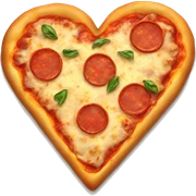 Pizza heart sticker