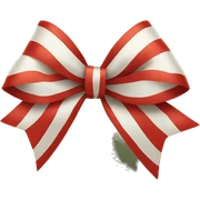 Christmas bow sticker
