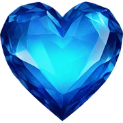 deep-blue crystal heart sticker