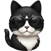 Cat with sunglasses sticker