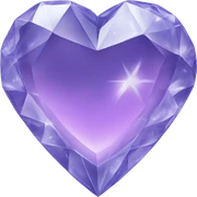 Crystal heart sticker