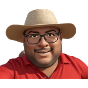 smiling boy in red shirt sticker