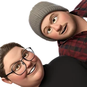 boys in stylish hats sticker