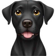 Black Labrador pit bull mix dog sticker