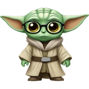 nerdy baby yoda sticker