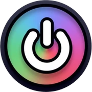 power button symbol with circle inside oval, like iPhone power icon sticker