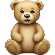 beige teddy bear sticker