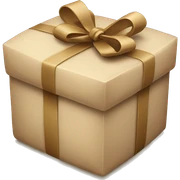 beige christmas present sticker