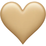 Beige heart  sticker